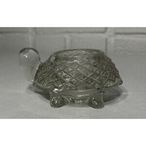 Glass Turtle Votive Candle Holder Vintage